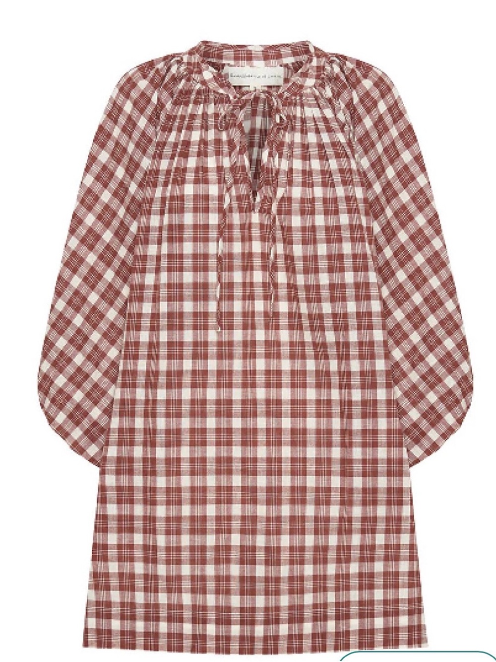 Daughters of India POET MINI DRESS in Red Clay. Size Medium